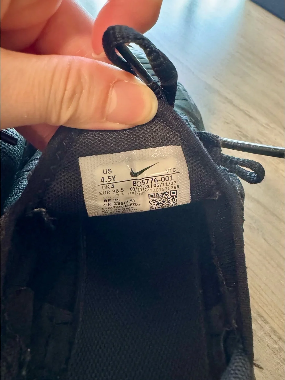 Nike Black Kids' Air Max Style Cushion Sneakers 4.5